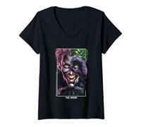Femme Le Joker Halloween Design Le Joker T-Shirt avec Col en V