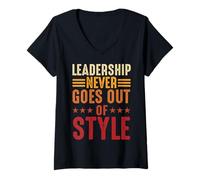 Femme Le Leadership ne se démode jamais T-Shirt avec Col en V