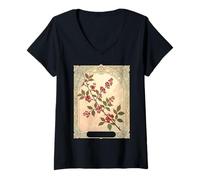 Femme Le Lever du Soleil du renouveau : Sumac et l'esprit de Norouz T-Shirt avec Col en V