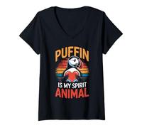 Femme Le macareux est mon animal spirituel T-Shirt avec Col en V