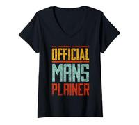 Femme Le Mansuétude Officielle Dire Plaidoyer en Faveur De l'homme T-Shirt avec Col en V