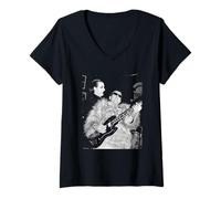 Femme Le maudit Brian James David Vanian 1979 Virginia Turbett T-Shirt avec Col en V