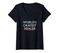 Femme Le meilleur guérisseur du monde - ça pourrait être pire T-Shirt avec Col en V