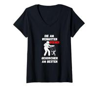 Femme Le Moins de Connaissances Mieux l'obéissance T-Shirt avec Col en V