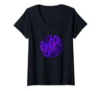Femme Le Monde est Votre T-Shirt avec Col en V