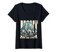 Femme LE MONT BLANC T-Shirt avec Col en V