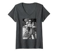 Femme Le Nouveau Trio Avengers Joanna Lumley de Absolutely Fabulous T-Shirt avec Col en V