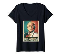 Femme Le Pape de la liberté, Le Grand Leader républicain américain T-Shirt avec Col en V