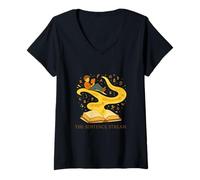 Femme Le Parcours de Lecture du Flux de Phrases T-Shirt avec Col en V