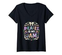 Femme Le Pilates, C'est Mon Truc T-Shirt avec Col en V