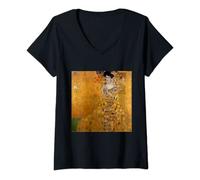 Femme Le portrait de Gustav Klimt Bloch-Bauer T-Shirt avec Col en V