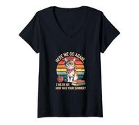 Femme Le Professeur drôle est de Retour à l'école Ici, Nous T-Shirt avec Col en V
