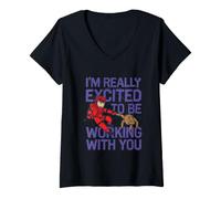 Femme Le Projet Je Vous salue Marie Travaille avec Vous T-Shirt avec Col en V