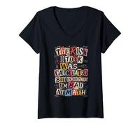 Femme Le Risque Que J'Ai Pris a été calculé, mais Je suis nul en Maths. C'est drôle T-Shirt avec Col en V