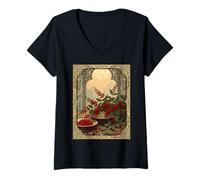 Femme Le Rouge de l'aube : Norouz Sumac T-Shirt avec Col en V