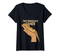 Femme Le scinque barré de Peter est Le propriétaire de Tiny Tamer Le scinque barré de Peter T-Shirt avec Col en V