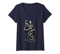 Femme Le Serment du Serpent et Andromalius T-Shirt avec Col en V