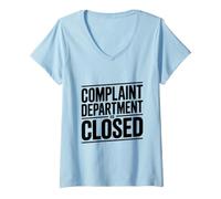 Femme Le Service des plaintes est fermé T-Shirt avec Col en V
