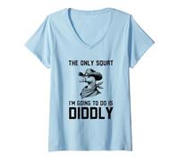 Femme Le Seul Squat Que Je Vais Faire est Diddly drôle de Cowboy d'oie T-Shirt avec Col en V