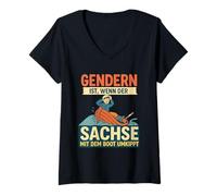 Femme Le Sexe, C'est Quand Le Saxon se renverse par Chemise de T-Shirt avec Col en V