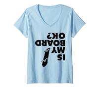 Femme Le Skateboard, C'est Bien pour Moi T-Shirt avec Col en V