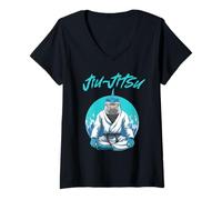Femme Le Sol est Mon océan - Jiu Jitsu T-Shirt avec Col en V