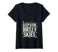 Femme Le Sommeil, C'est pour l'astrophotographie de Bortle 9 Skies T-Shirt avec Col en V