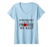 Femme Le Souvenir est la promesse Que Nous gardons Une Dette Qui ne Peut Pas T-Shirt avec Col en V