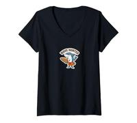 Femme Le Style de Vie de Shark Shaka Surf Beach, Chasseur de Vagues confiant T-Shirt avec Col en V