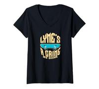 Femme Le Style Skate n’est Pas Un Crime Urbain T-Shirt avec Col en V