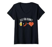 Femme Le Temps pour Kirmes Kirmescrew Amis Kirmes T-Shirt avec Col en V