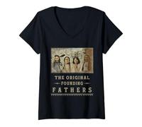 Femme Le thème Original des pères fondateurs amérindiens T-Shirt avec Col en V
