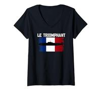Femme Le Triomphant S616 Sous-Marin Nucléaire Père Papa Grand-père T-Shirt avec Col en V