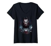 Femme Le Vampire Une légende du Clair de Lune T-Shirt avec Col en V