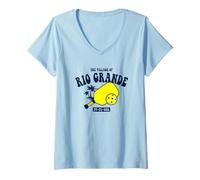 Femme Le village de Rio Grande TV, Floride, États-Unis, Pickleball Design T-Shirt avec Col en V