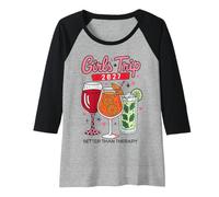 Femme Le Voyage des Filles en 2027 est Meilleur qu'une thérapie Manche Raglan