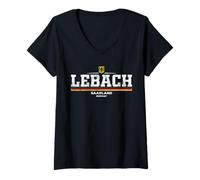 Femme Lebach Germany/Deutschland T-Shirt avec Col en V