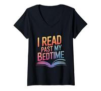 Femme Lecture Je lis après l'heure du coucher T-Shirt avec Col en V