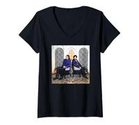 Femme LED Zeppelin Robert Plant Jimmy Page Chris Duffy Photographie T-Shirt avec Col en V