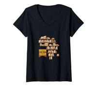 Femme L'éducation, C'est la liberté - Black History African Roots Melanine T-Shirt avec Col en V