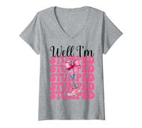 Femme Leg Amputee Amputation Prothèse Leg Girl Well I'm Stumped T-Shirt avec Col en V