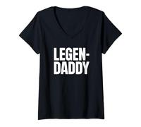 Femme Legen-Daddy Fête des Pères T-Shirt avec Col en V
