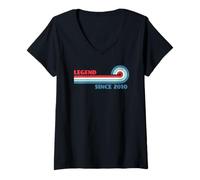 Femme Legend Since 2010 T-Shirt avec Col en V