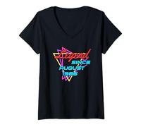 Femme Legend Since August 1986 T-Shirt avec Col en V