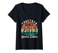 Femme Legendary Celebration 12th Marriage anniversary Since 2013 T-Shirt avec Col en V