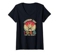 Femme Legendary Since 1966 Vintage Retro Rock Homme Femme T-Shirt avec Col en V