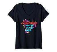 Femme Legendary Since June 1965 T-Shirt avec Col en V