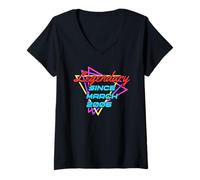 Femme Legendary Since March 2006 T-Shirt avec Col en V