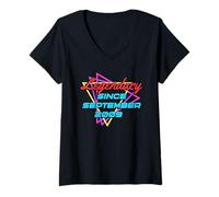 Femme Legendary Since September 2009 T-Shirt avec Col en V