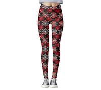 Femme Legging De Noel ÉLastique Pantalon De Yoga ÉLéGant - Leggings Serré Extensible Pants Collants Tenue Imprimé ThèMe NoëL Sports Fitness Gym Running Respirant Douce